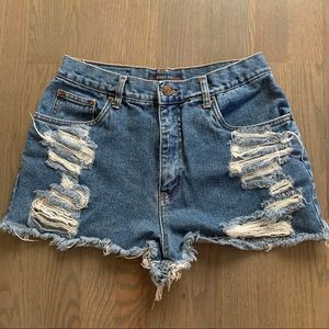 High waist shorts jean